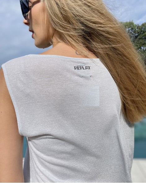 Halenka dámská Replay třpytivá bez rukávu